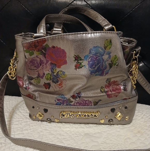 BETSY JOHNSON metallic floral purse - Picture 1 of 2